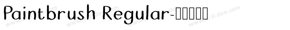 Paintbrush Regular字体转换